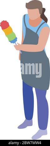Cleaning service icon, isometric style Stock Vector