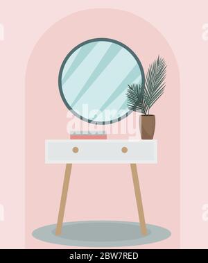 Bedside pedestal in bedroom Stock Photo - Alamy