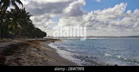 Autre Bord beach in Le Moule in Guadeloupe, French west indies. Lesser Antilles, Caribbean sea Stock Photo