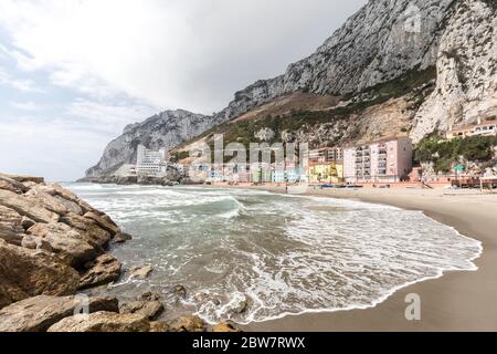 Catalan Bay Beach, Gibraltar Stock Photo