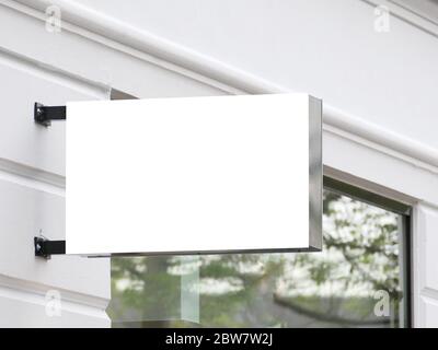 Blank rectangular signboard on the wall Copenhagen Stock Photo