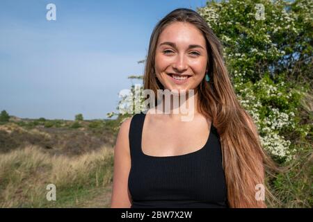 8 may 2020 Zandvoort, The Netherlands Portrait of aspiring Dutch Olympic badminton player Imke van der Aar Stock Photo