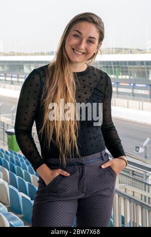 8 may 2020 Zandvoort, The Netherlands Portrait of aspiring Dutch Olympic badminton player Imke van der Aar at the racetrack Stock Photo