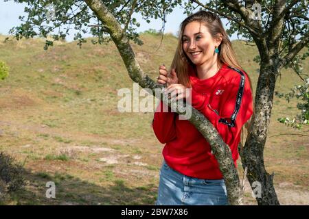 8 may 2020 Zandvoort, The Netherlands Portrait of aspiring Dutch Olympic badminton player Imke van der Aar Stock Photo