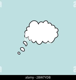 Speech bubble cloud in doodle style. Isolated vector illustration. Stock Vector