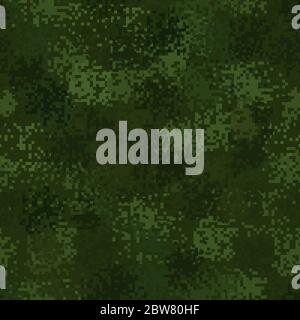 Camouflage pattern background. Classic clothing style masking camo repeat print Stock Vector