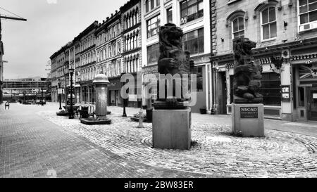 Day 80 Of The Apocalypse in Halifax Nova Scotia Canada. The streets of Halifax are nearly empty. Stock Photo