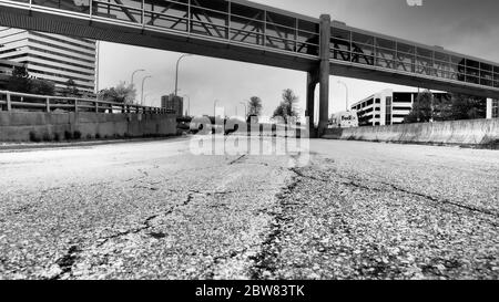 Day 80 Of The Apocalypse in Halifax Nova Scotia Canada. The streets of Halifax are nearly empty. Stock Photo