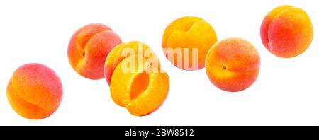 Apricots isolated on white background with clipping path Stock Photo
