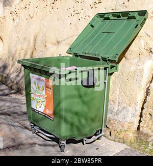 A Large Trash Can with Garbage Stands on the Street Editorial Stock Image -  Image of dumpster, collect: 151153204