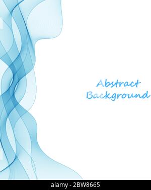 Blue abstract wave. Vector graphics Stock Vector