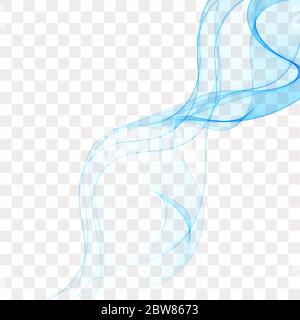 Blue abstract wave. Vector graphics Stock Vector