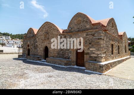 Church Kimisis tis Theotokou, Asklipio, Rhodes, Greece, Europe Stock