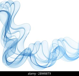 blue abstract wave. vector curved lines Stock Vector