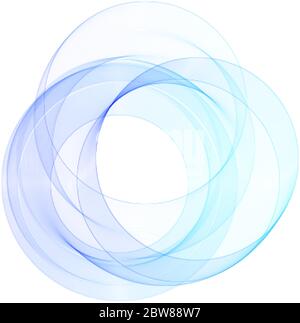 Abstract vector background. Circular lines. Blue circles Stock Vector