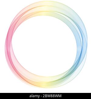 Abstract background with a colored circle. Colored circular swirl lines. Stock Vector