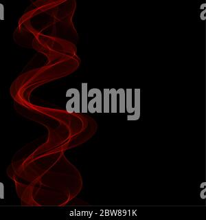 red neon wave. vector abstract lines. template for advertising Stock Vector