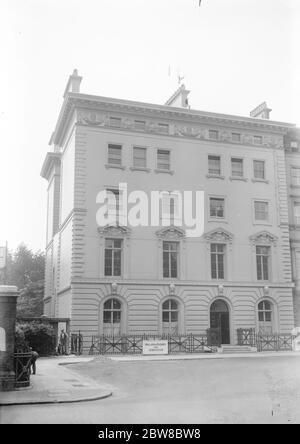 A Palace for the US Ambassador in London . A rear view of the new Embassy at 13 and 14 Prince 's Gate , which is the gift to the American Government , by the late eminent banker , Mr Pierpont Morgan . 16 July 1926 Stock Photo