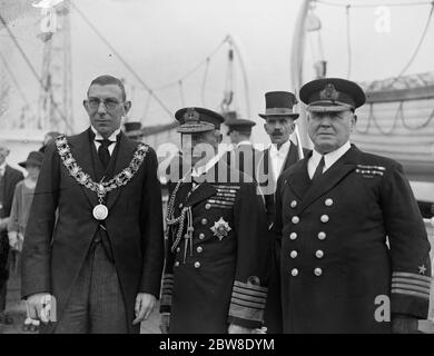 Earl Jellicoe receives the freedom of Southampton . 26 March 1929 Stock Photo