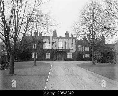 Appleton House , Sandringham , Norfolk , the Royal estate . 2 March 1929 Stock Photo