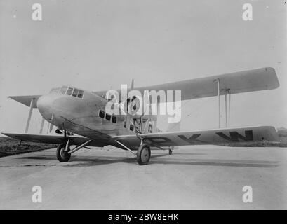 New types for great RAF pageant . The latest type of air liner built by the Blackburn Co , and which will be on view during the display . 16 June 1932 Stock Photo