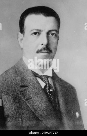 Now a prisoner in the Campos Eliseos Palace at Sao Paulo . Dr Julio Prestes , the President Elect of Brazil . 1 November 1930 Stock Photo