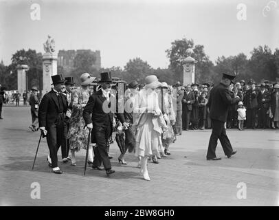 Royal Garden party at Buckingham Palace . Mr Frank Hodges arriving . 25 July 1929 Stock Photo
