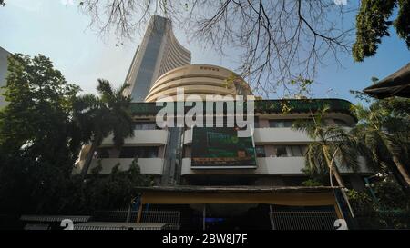 Mumbai, India - December 17, 2018: Old structure of Share market Bombay Stock Exchange Building. Stock Photo