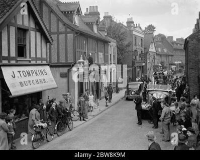 A house fire in Foots Cray . 18 September 1937 Stock Photo