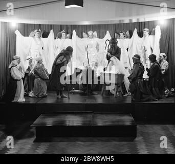 Nativity play at St Marys Home Stone . 1939 Stock Photo