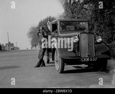 Coal delivery by one of the coal vans from T Denness , Coal and Coke Merchants in Chislehurst , Kent . 1936 . Stock Photo