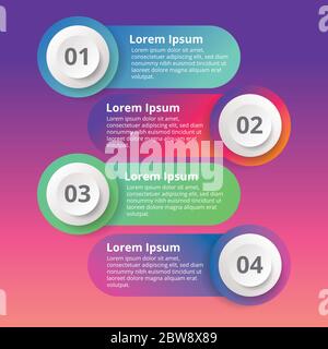 Illustration of Modern Business colorful infographic with title,elements, creative,shapes - vector Stock Vector
