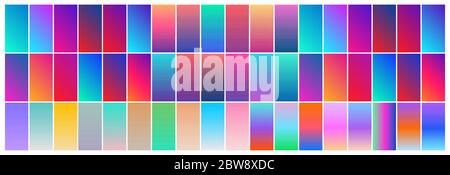 Set of gradient different color combinations - vector Stock Vector