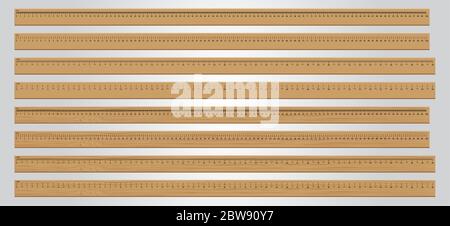 Real size 1000 meters ruler in all unitus - vector Stock Vector