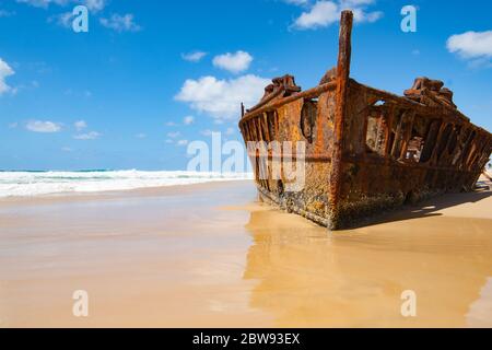 Shipwreck, Maheno. Stock Photo