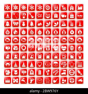 Set of christmas icon, with white background vector Stock Vector