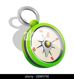 Illustration of compas, with white background vector Stock Vector