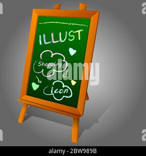 Illustration of blackboard, with nice background vector Stock Vector