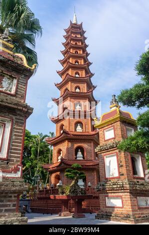 Tran Quoc Pagoda in West Lake, Hanoi, Vietnam Stock Photo