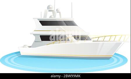 Illustration of cruise, with white background vector Stock Vector