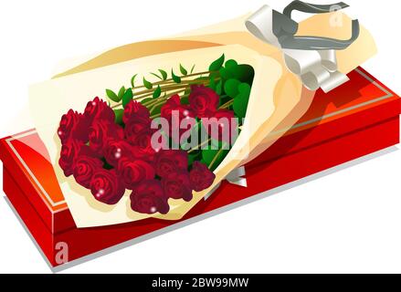 Illustration of bunch of flowers, with white background vector Stock Vector