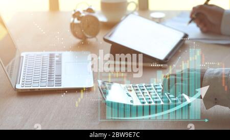 business man working at home or private office Stock Photo