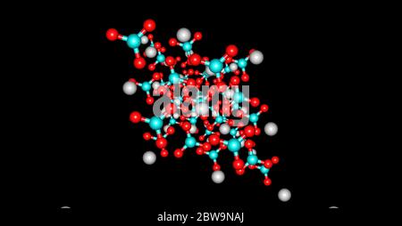 Calcite is a carbonate mineral and the most stable polymorph of calcium carbonate CaCO3. 3d illustration Stock Photo