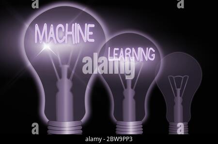 Handwriting text writing Machine Learning. Conceptual photo the concept that a computer can learn new data itself Stock Photo