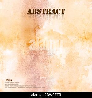 Orange watercolor hand painted seamless pattern. Abstract background can be used wallpaper decoration element. pattern swatches included in file. - Ve Stock Vector