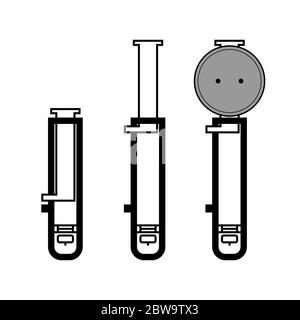 Buttonhole sewing machine foot tool. Vector illustration button holes Stock Vector