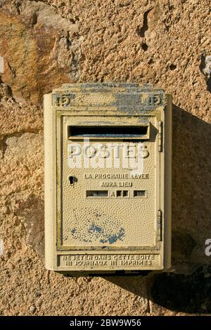 Old post box in France Stock Photo