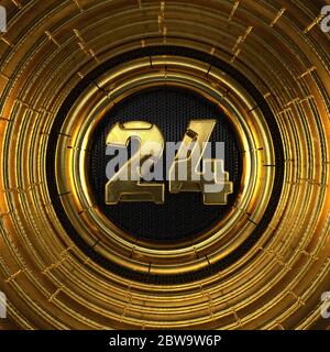 Premium Photo  Gold number 24 twenty four isolated white background shiny  3d number 24 made of gold 3d illustration