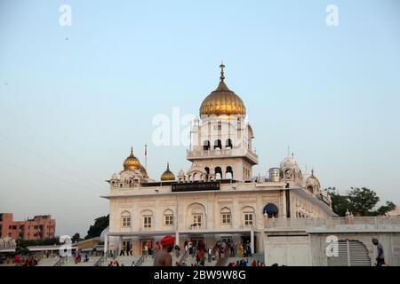 Historical Sikh Banglasahib Gurudwara, the house of worship, the best tourist, pilgrimage spot, New Delhi, India (Photo Copyright © Saji Maramon) Stock Photo