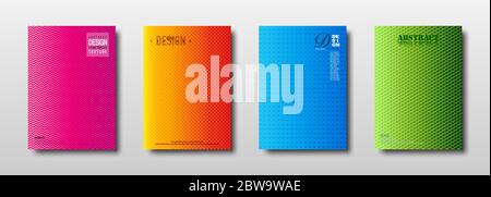 Future template design with optical illusion texture colorful gradient background for minimal cover design collection. Abstract for web placard poster Stock Vector